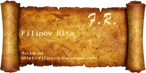 Filipov Rita névjegykártya
